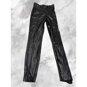 Zara Black Leather Leggings Size Medium
